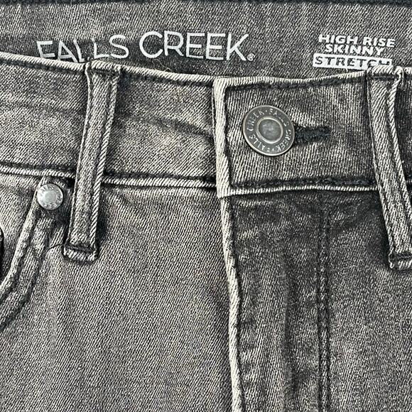 NWT Falls Creek Black Denim High Rise Skinny Stretch Jeans Size 4 - Picture 3 of 10